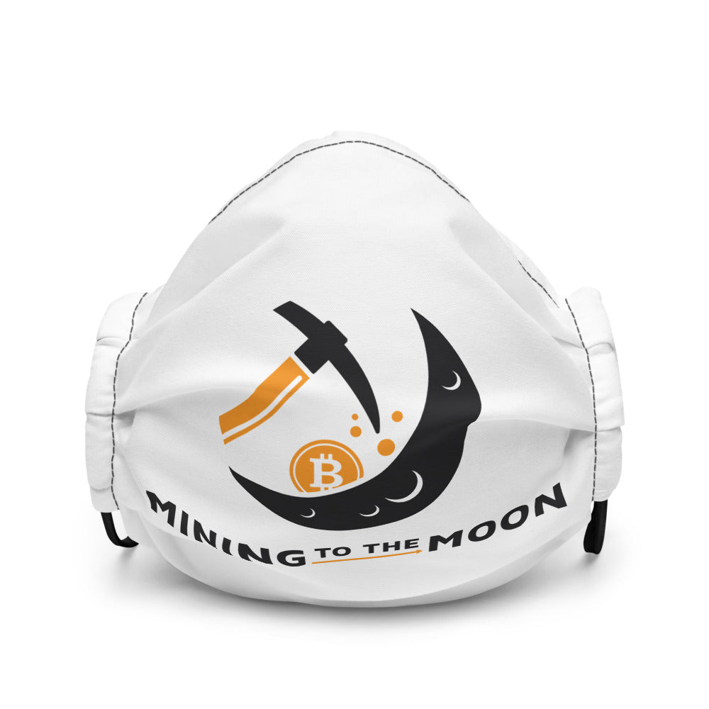 Mining to the Moon Premium face mask