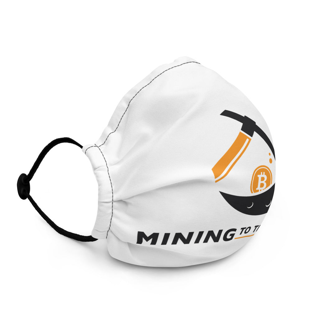 Mining to the Moon Premium face mask